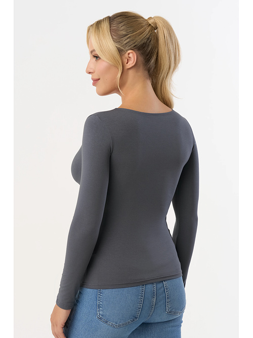 Tricou cu mânecă lungă Manati gri închis
