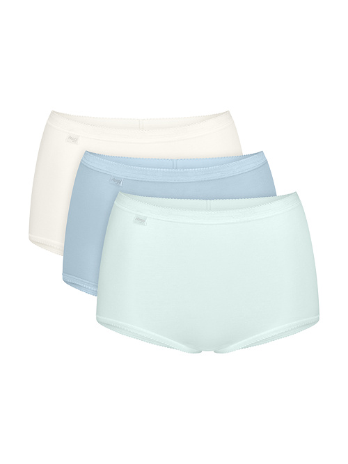 3pack SLOGGI Basic+ MAXI chiloți alb, albastru deschis