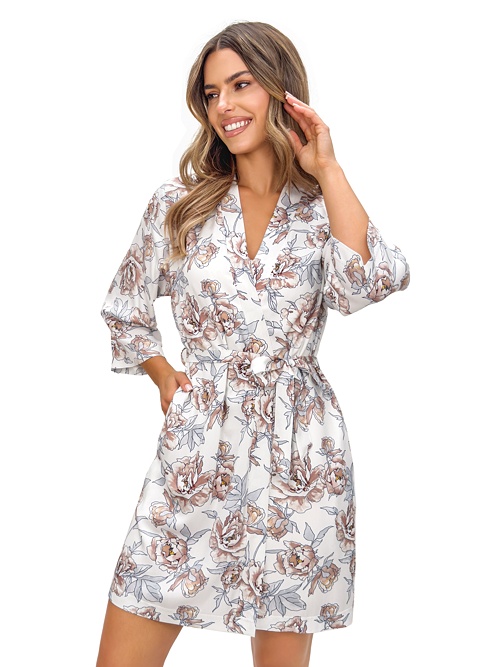 Halat elegant Elizabeth scurt floral