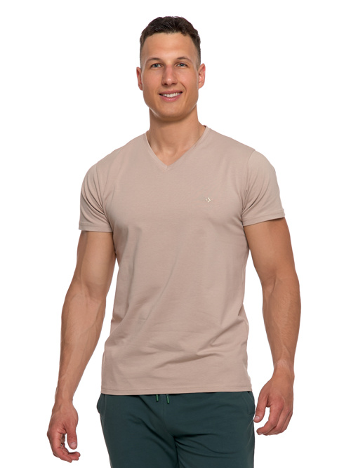 Tricou pentru bărbați Slim fit Premium bej