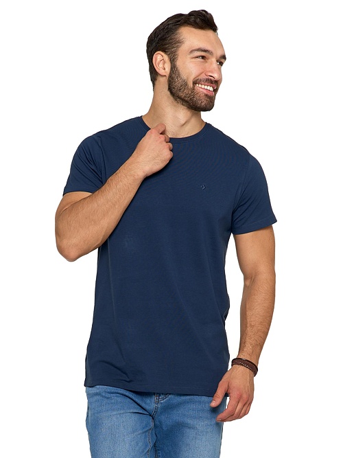 Tricou pentru bărbați Slim fit Premium albastru închis