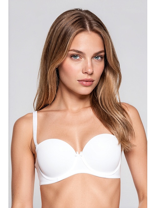 Sutien neted Raff alb